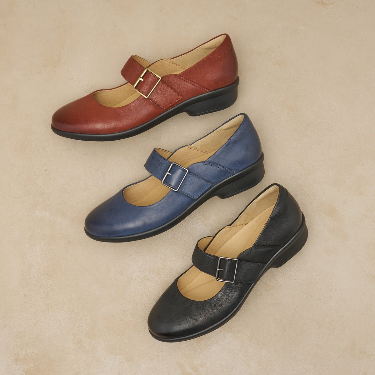 Collette Navy Burnished Nubuck - Dansko Premium