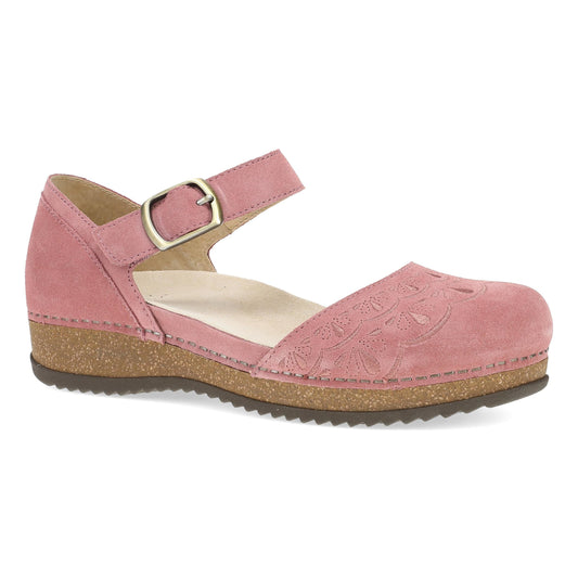 Mae Ash Rose Embroidered Suede - Dansko Signature