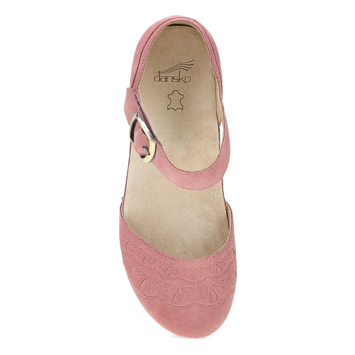 Mae Ash Rose Embroidered Suede - Dansko Signature