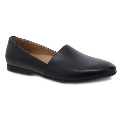 Larisa Wide Black Milled Nappa - Dansko New