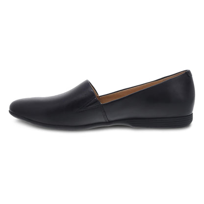 Larisa Wide Black Milled Nappa - Dansko New