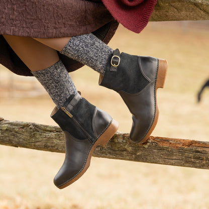 Monique Black Burnished Calf - Dansko Everyday