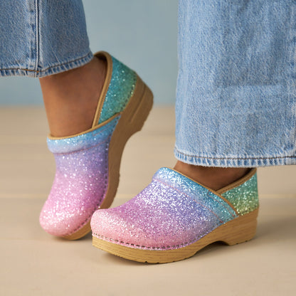Wide Pro Pastel Rainbow Glitter - Dansko Special Offer