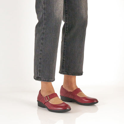 Collette Wide Red Burnished Nubuck - Dansko Top Pick