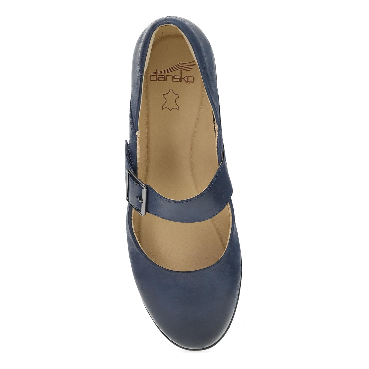 Collette Wide Navy Burnished Nubuck - Dansko Signature