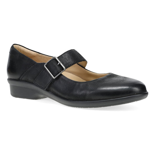 Collette Wide Black Burnished Nubuck - Dansko Exclusive