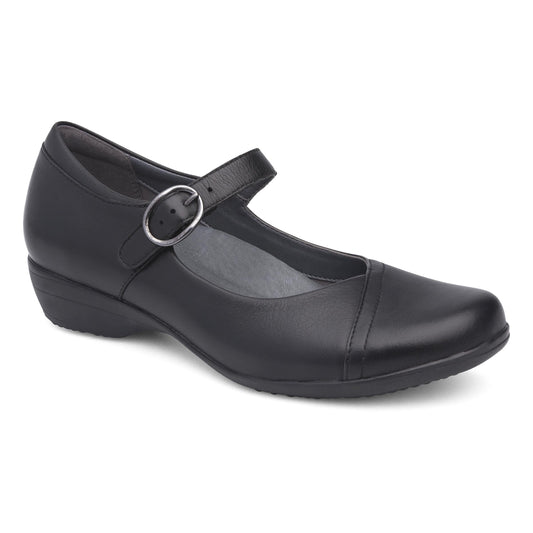 Fawna Wide Black Milled Nappa - Dansko Exclusive