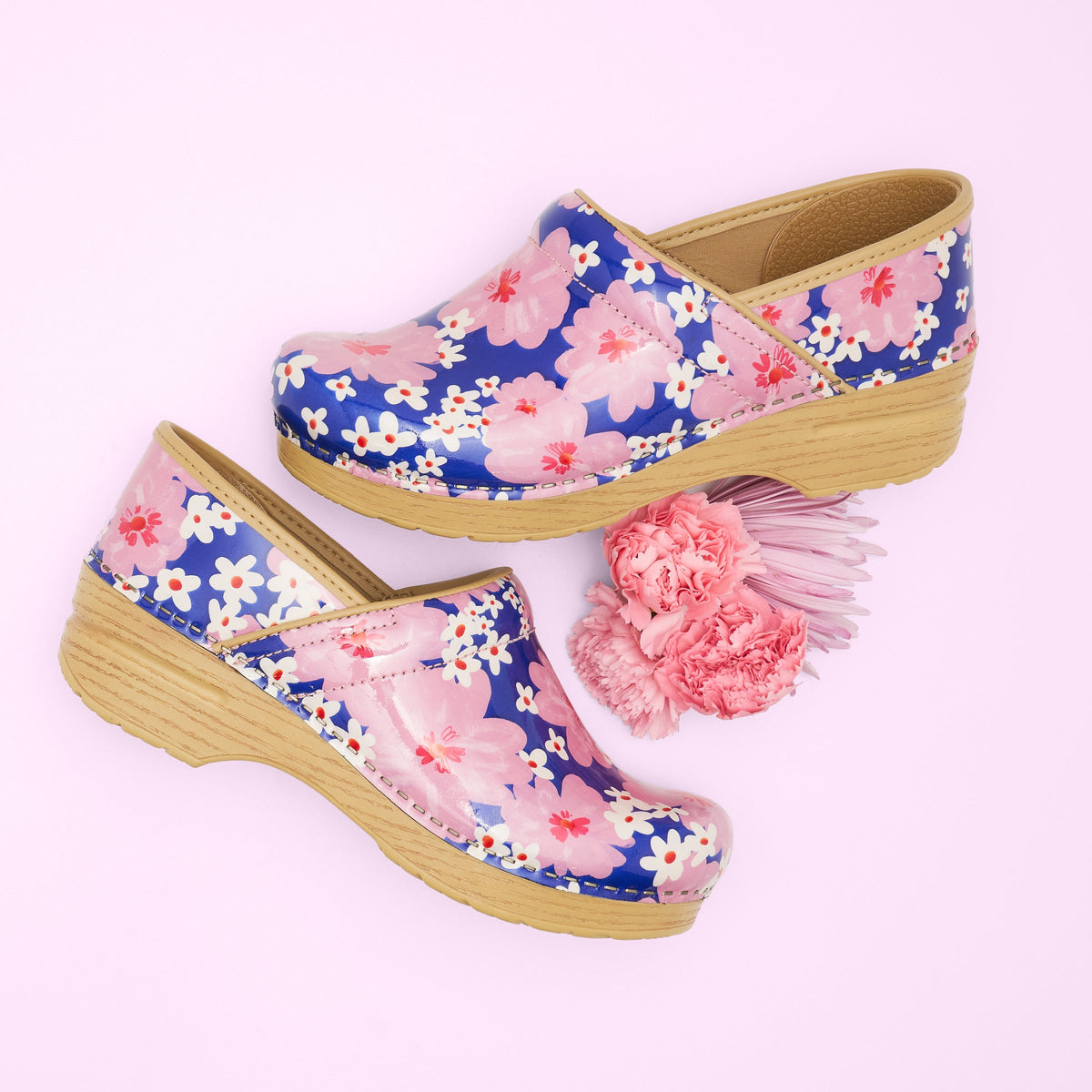 Wide Pro Pink Bloom Patent - Dansko Everyday