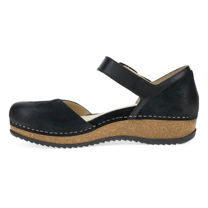 Mae Black Burnished Suede - Dansko Everyday