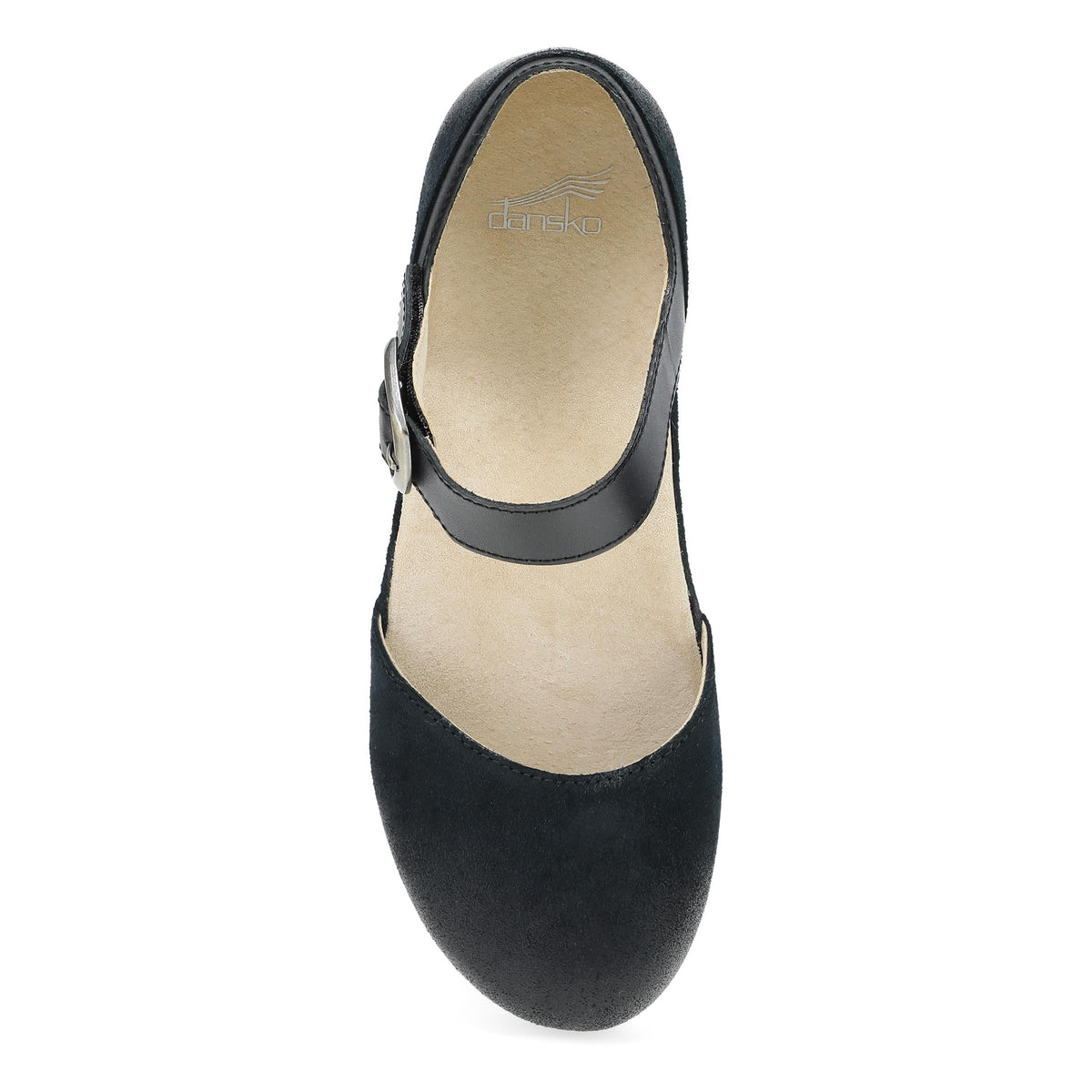 Mae Black Burnished Suede - Dansko Everyday