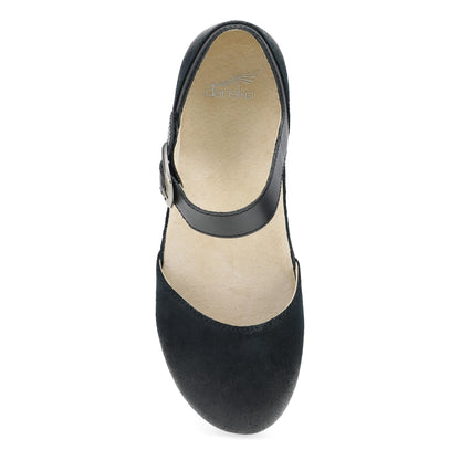 Mae Black Burnished Suede - Dansko Everyday