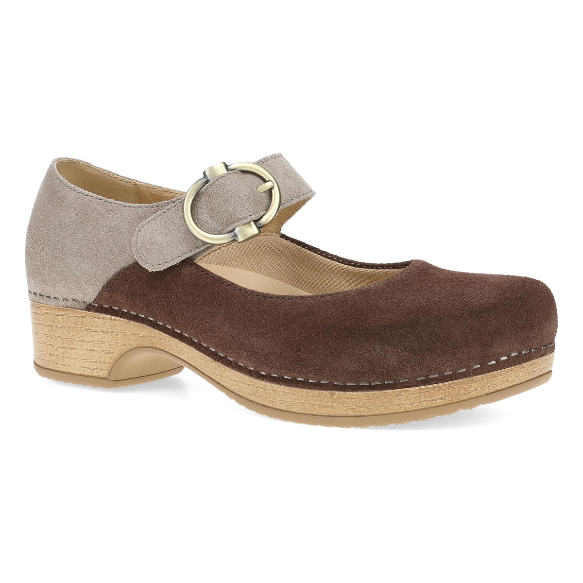 Bonny Mary Jane Chocolate/Taupe - Dansko Classic