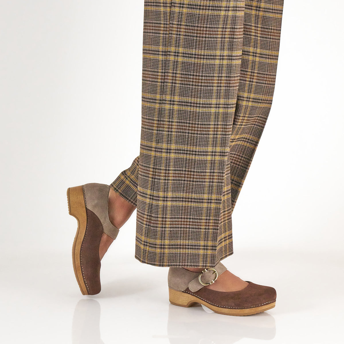 Bonny Mary Jane Chocolate/Taupe - Dansko Classic