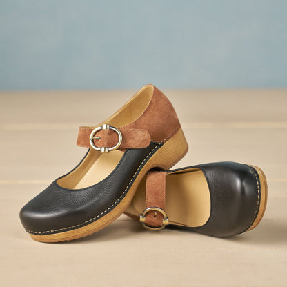 Bonny Mary Jane Black/Luggage - Dansko Customer Favorite