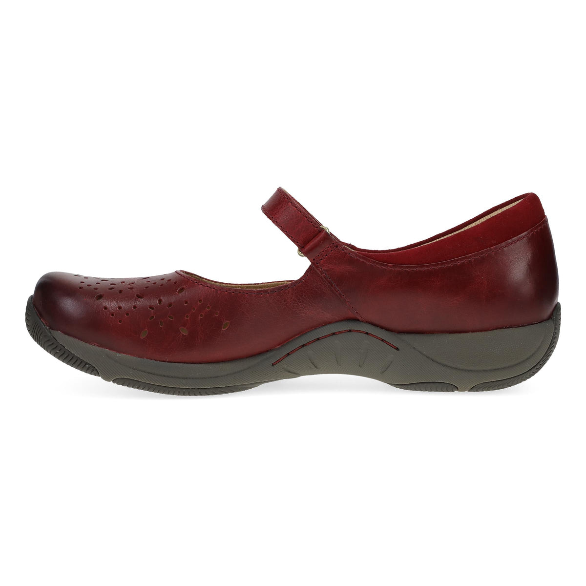 Stacy Wide Red Waxy Burnished - Dansko Top Pick