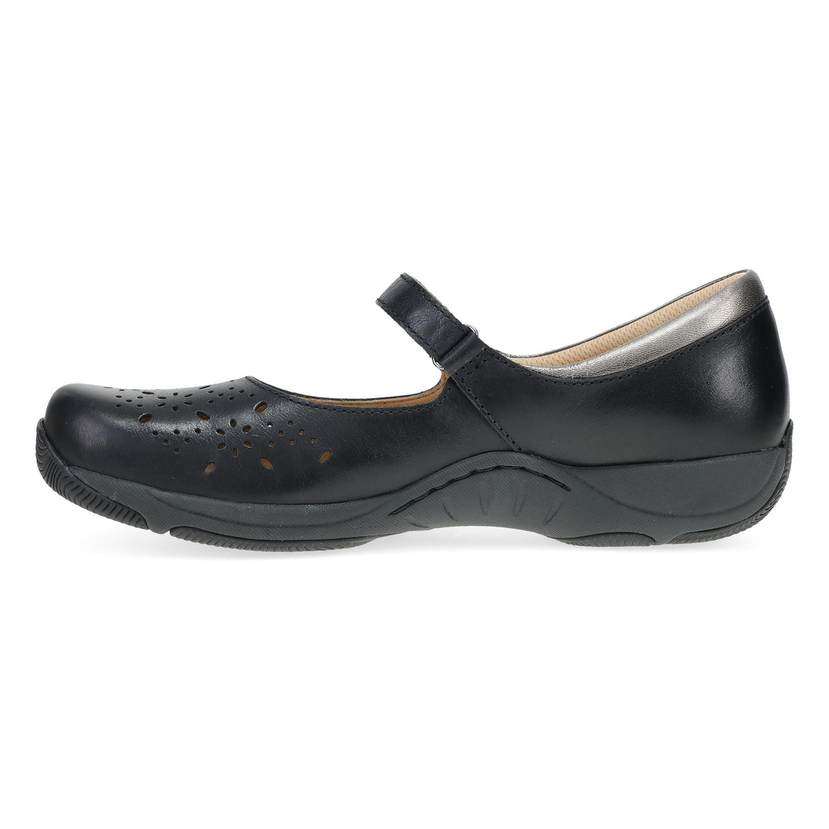 Stacy Wide Black Waxy Burnished - Dansko Signature