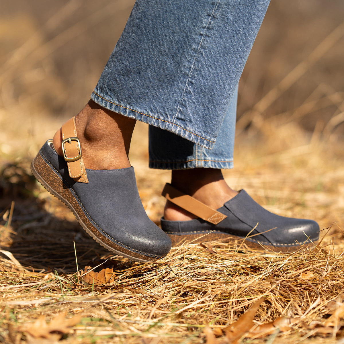 Merrin Blue Burnished Suede - Dansko Exclusive