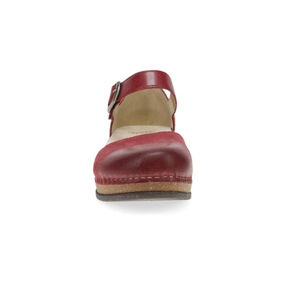 Mae Red Burnished Suede - Dansko New